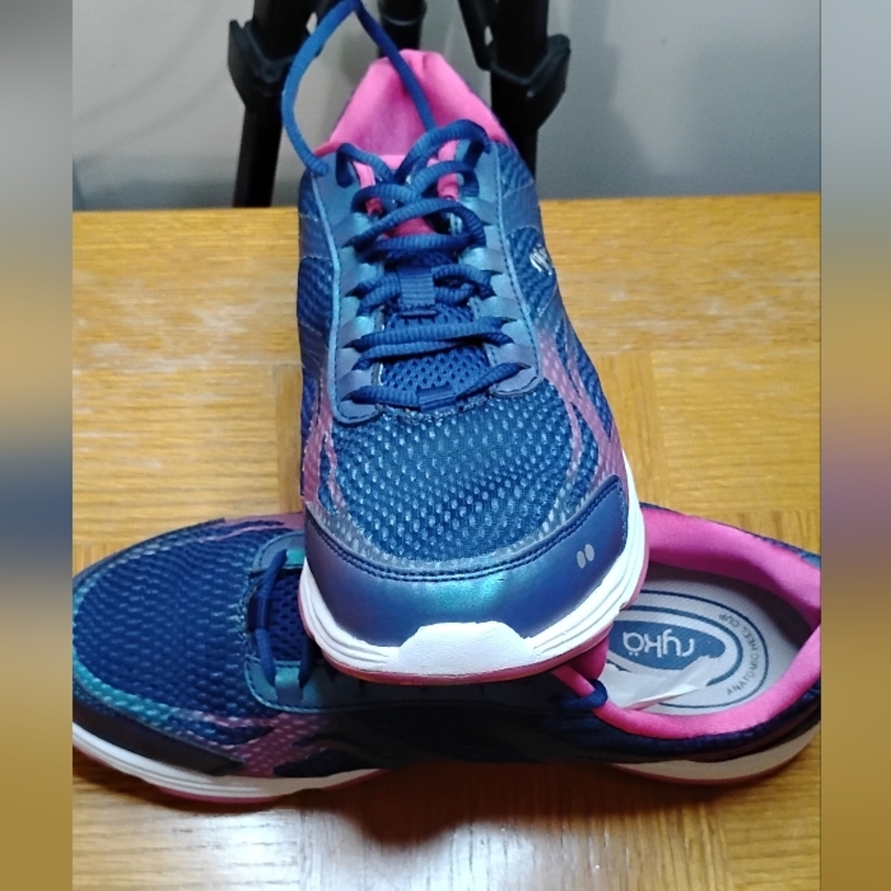 Ryka Womens 9.5 Devotion Plus 2 Walking Sneakers Blue Pink Comfort Athletic Shoe - Picture 9 of 16